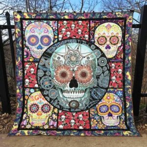 Skull Quilt Blanket Ver 60  Quilt
